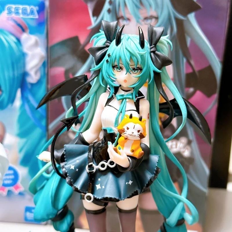 小恶魔初音未来 小浣熊初音miku 二次元黑暗天使动漫机箱摆件现货|undefined