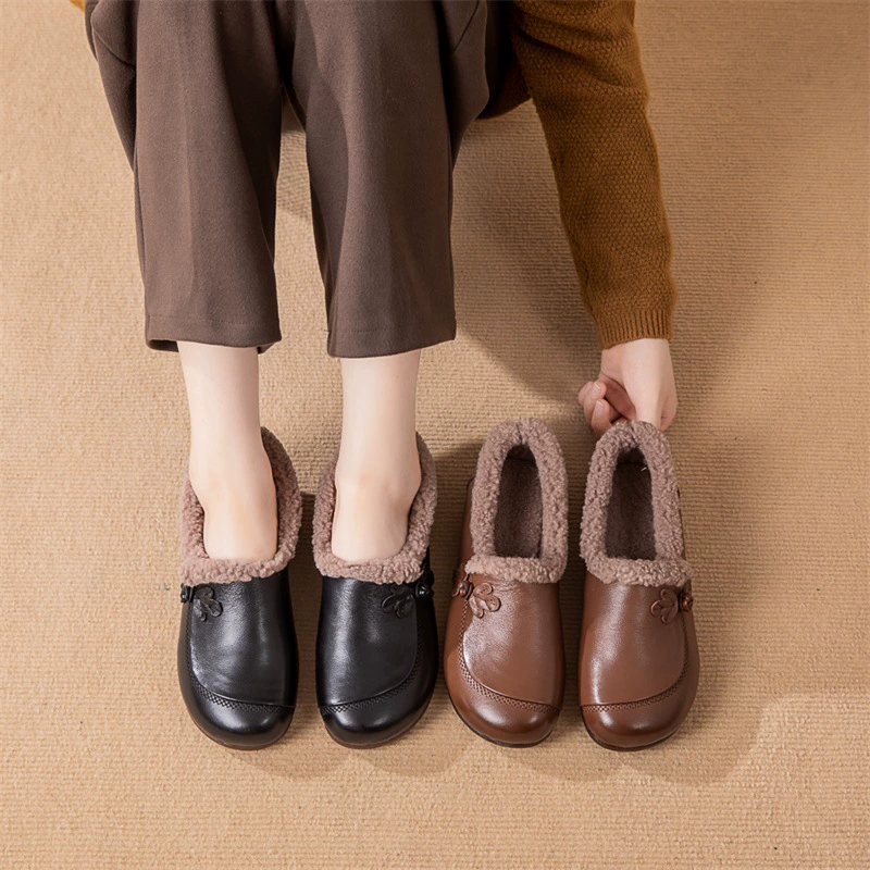 Осень и зима для пожилых людей плюс бархатные туфли