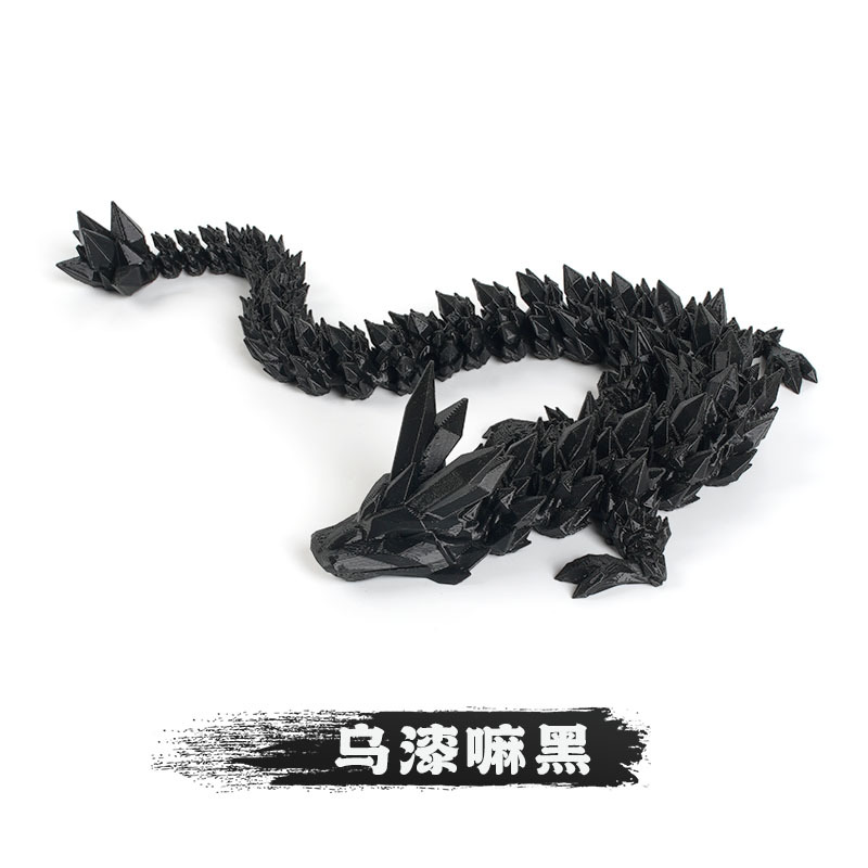 Impresión 3D dragón transfronteriza ornamentos articulaciones móviles impresión 3D dragón cristal dragón juguetes ornamentos hechos a mano dragón chino