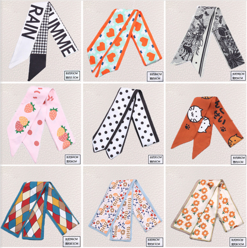 Estilo francés Internet celebridad bufanda banda para el cabello Niñas vintage pajarita banda para el cabello largo Corea del Sur ins cuerda para el cabello accesorios para el cabello