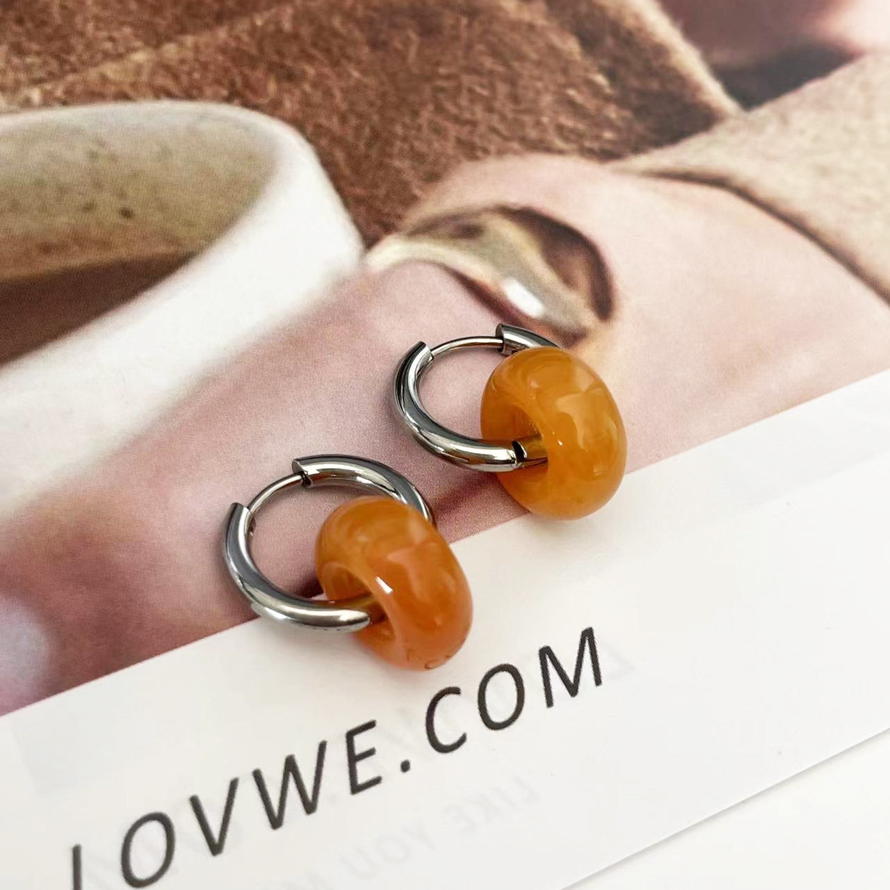 Fashion Geometric Stainless Steel Plating Earrings 1 Pair