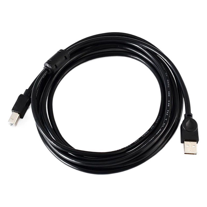 Фабрика черный 2.0usb линия печати 1,5 м квадратный порт A/B полностью медный принтер кабель для подключения провода передачи данных завод