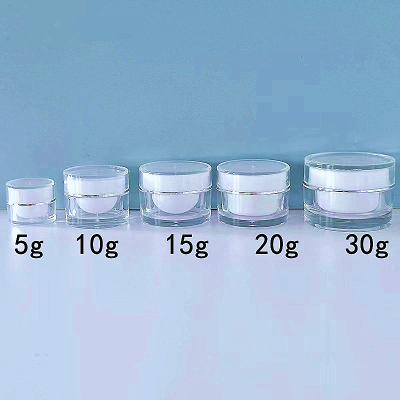20g 30gアクリル二重クリーム瓶5g 10g 15gアイクリームクリームサンプルは分注瓶工場の現物を試してみます。|undefined