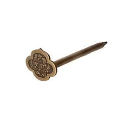 A5L純黃銅掛鈎牌匾托中式仿古釘子十字繡裝飾字書畫框雲托底銅釘