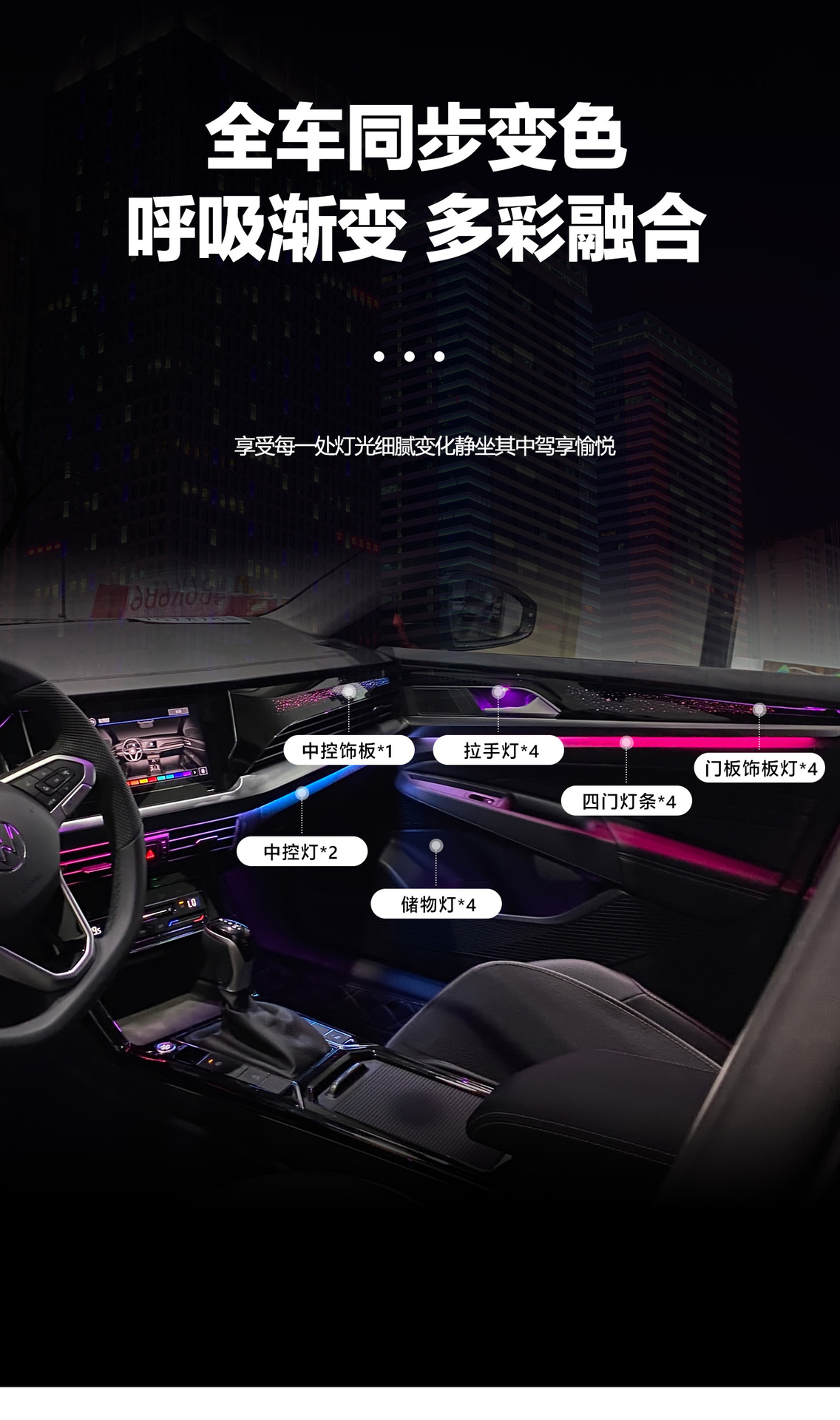 Car Ambient Lighting Is Suitable for Volkswagen Passat 2019-2024