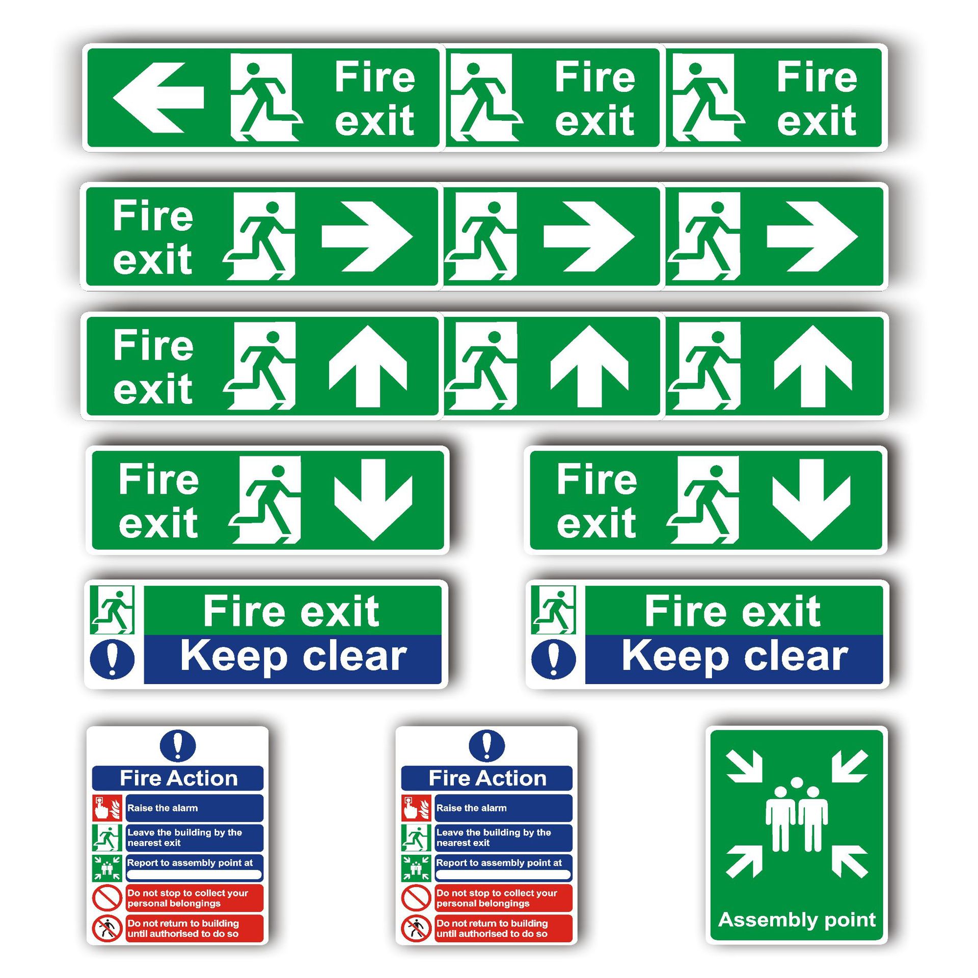 跨境贸易PVC带胶安全出口紧急消防疏散通道紧急出口EXIT标识墙贴