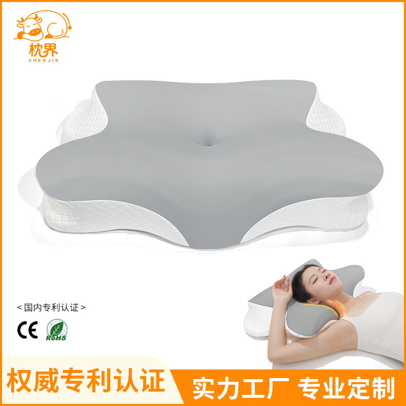 Memory Pillow, Neck Pillow, Patented Slow Rebound Memory Foam Pillow, Type a Butterfly Pillow, Cervical Pillow, Side Sleeping, Sleep Pressure Relief
