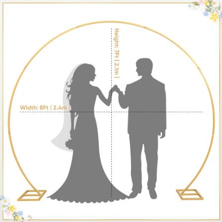 Nuevo anillo de hierro forjado transfronterizo diseño de boda arco redondo de hierro forjado estante de flores puertas accesorios decorativos al aire libre image 8