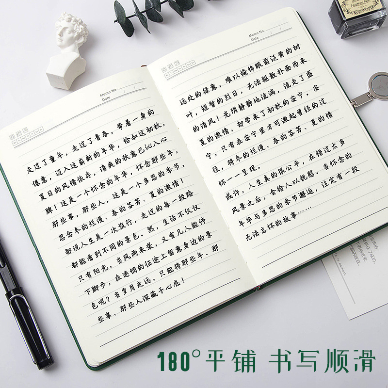 A5ノートはシンプルな大学生の日記の手帳を厚くして、シンプルなins風の硬い皮のネットの赤い少女の心の文を作ります。|undefined