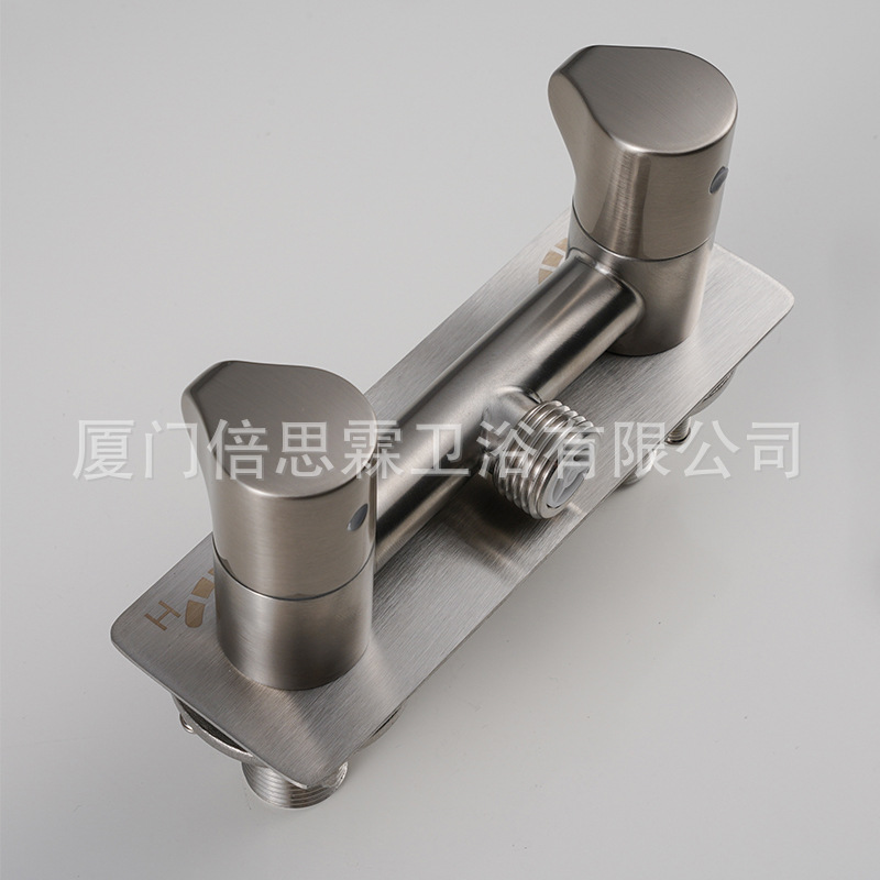 Cross border hot sale RV shower faucet 4 inch all metal 304 stainless steel wire drawing for outdoor shower box