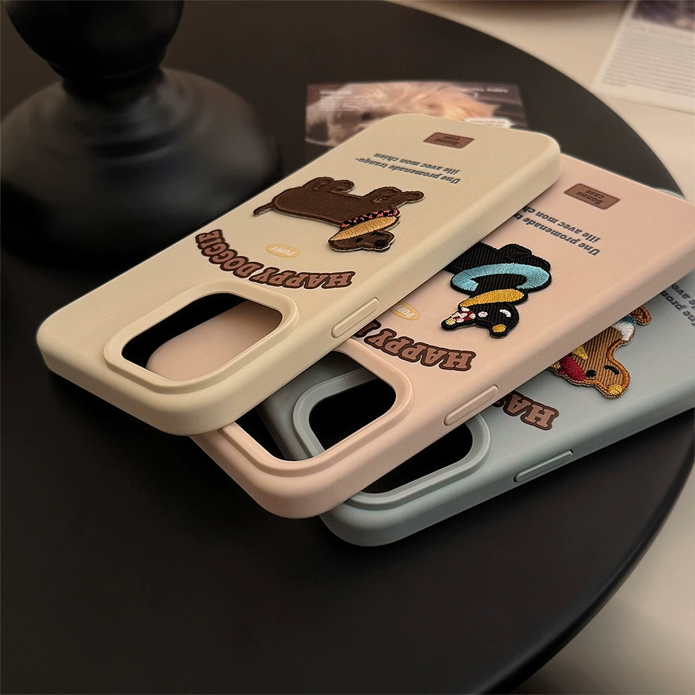 Яблоко, iPhone 16, трехмерный чехол для телефона, совместим с iPhone 15 Pro, с вышивкой, iPhone