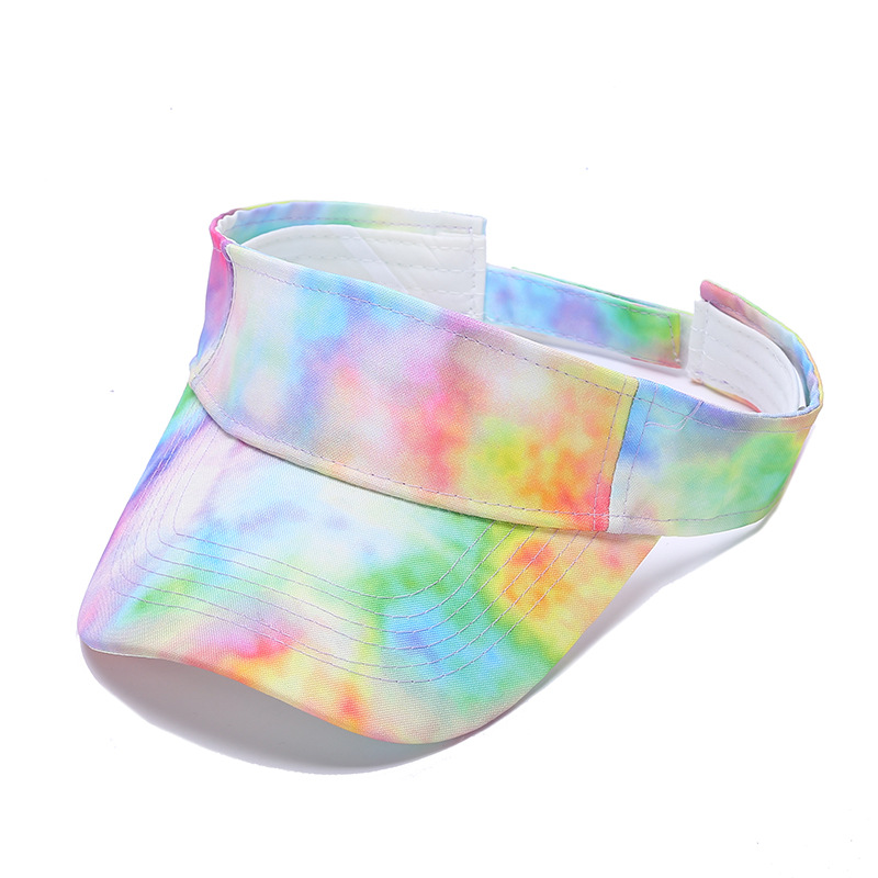 Tie-Dye-Visier, bunter Graffiti-Sonnenhut für Damen, modische Baseballkappe_voghion.com