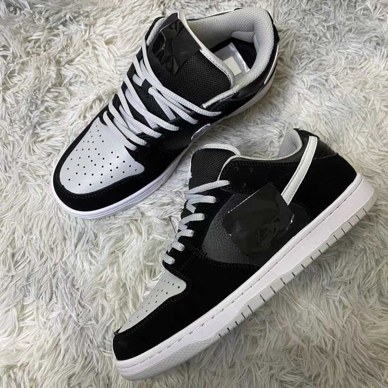 dunk high version sb black and white pan...