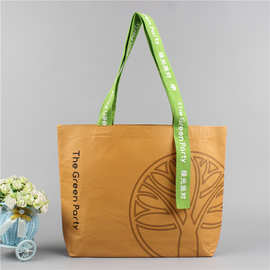 复古杜邦纸袋外出防水牛皮纸购物袋单肩手提杜邦纸袋定 制LOGO