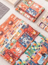 高品质8安印花细帆布 A18 手工diy布料 布艺手作包包抱枕面料