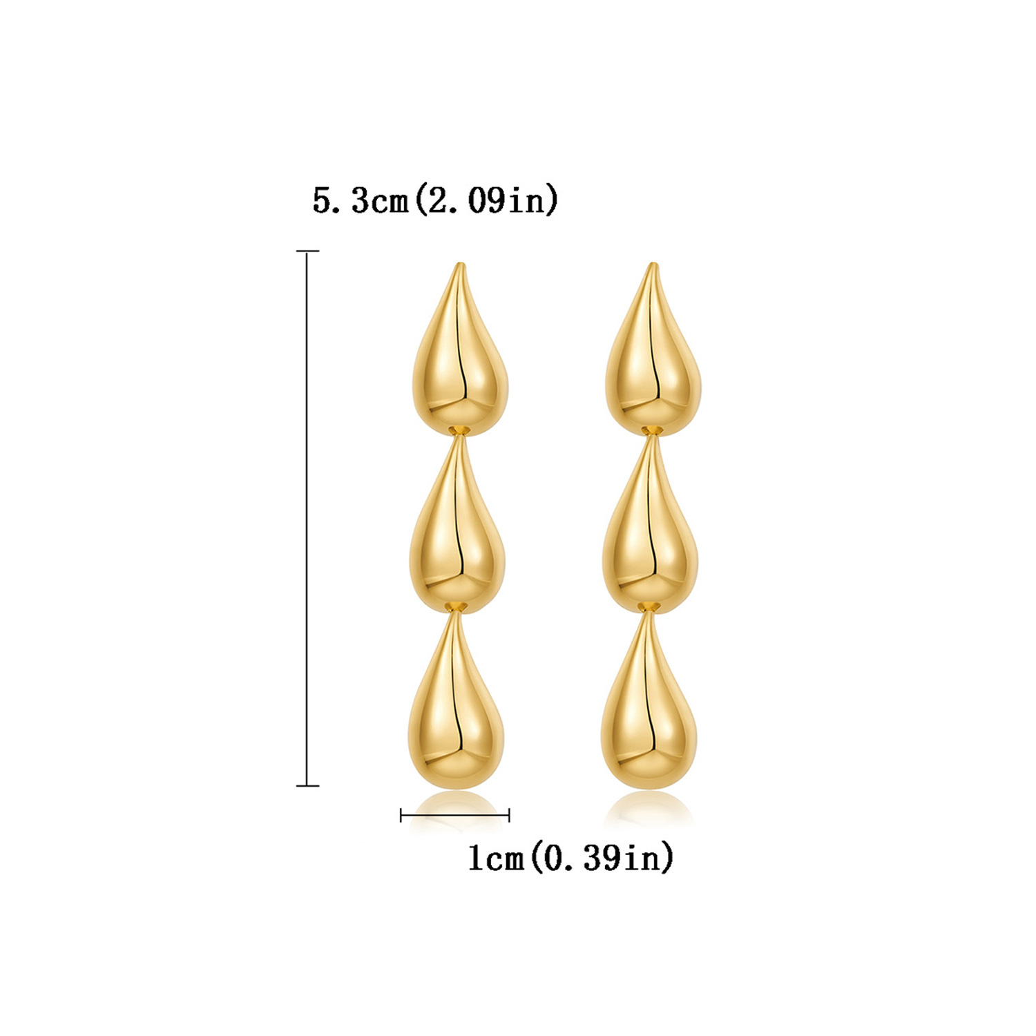 new-style-ins-style-retro-high-end-sense-niche-earrings-show-water-drop-water-flow-metal-tassel-earrings-for-women