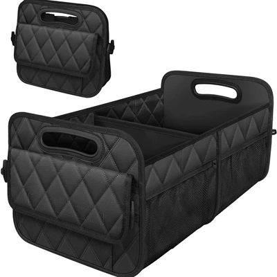 Car Trunk Storage Box Amazon's Best-Selling Car Storage Box Cross-Border Foldable Large-Capacity Storage Box for Cars (Car storage bag/box) - black-storage-box
