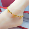 Ankle bracelet, fashionable one bead bracelet, brass accessory, Korean style