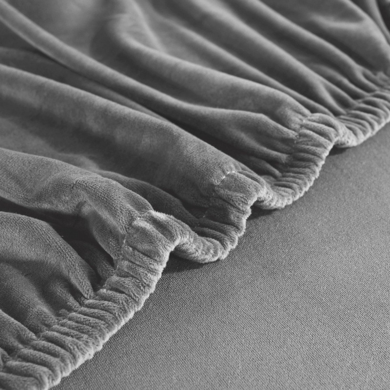 Velvet Plush L Shaped Sofa Cover For Living Room Elastic跨境|ms