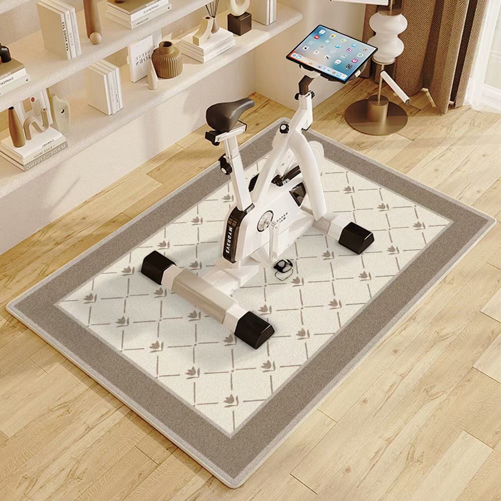 Simple and High-End Three-Proof Loop Pile Carpet for Living Room, Sports-Resistant, Dirt-Resistant, Easy to Maintain, Bicycle Floor Mat, Home Leisure Area, Wear-Resistant Foot Mat