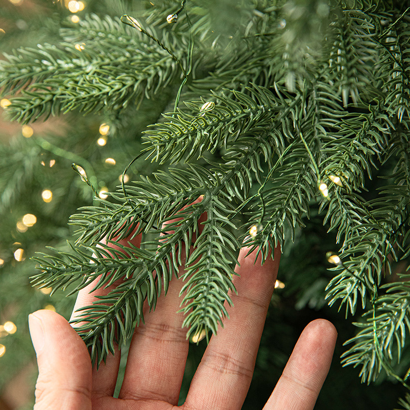 Hoja híbrida lujosa cifrada luminosa árbol de Navidad set árbol de sepino hogar decoración de la sala de estar gran decoración de suelo