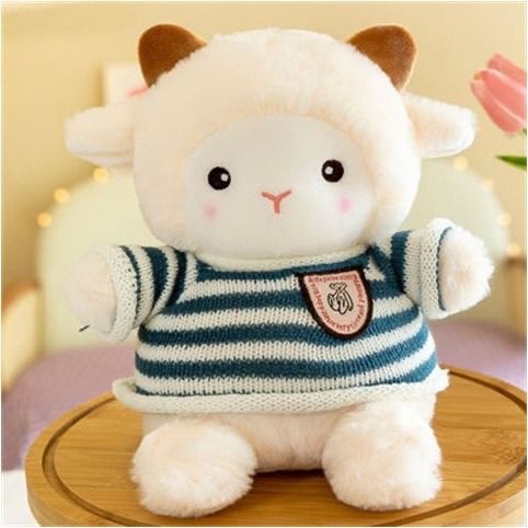 Muñeca de cambio de ropa de oveja de Polk almohada regalo de cumpleaños actividad de seguridad arrojando muñeca de agarración emoción acompañante muñeca de cordero