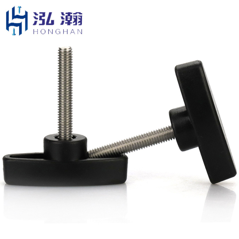 40#M6M8 304不锈钢一字t型手柄螺丝胶头手拧螺丝钉把手螺钉螺栓