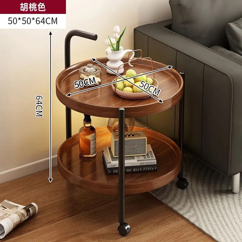 2겹 원형 호두색상 50*50*64