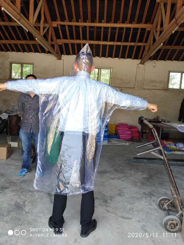 Disposable raincoat pullover long poncho adult travel outdoor travel disposable raincoat thickened protection isolation