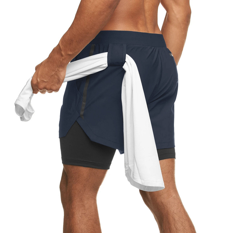 Heren zomer nieuwe geweven kwart shorts, sport sneldrogend basketbal midden taille met elastische binnenkant_voghion.com