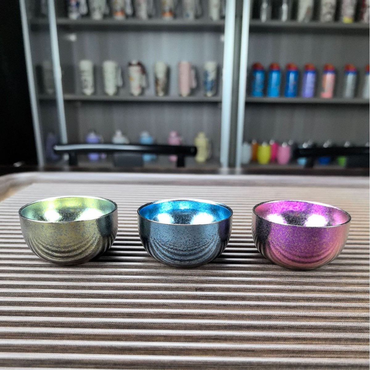 Pure titanium cup with double-layer insulation and anti-scalding, small kung fu tea cup, home tea set gift set, wholesale from manufacturer