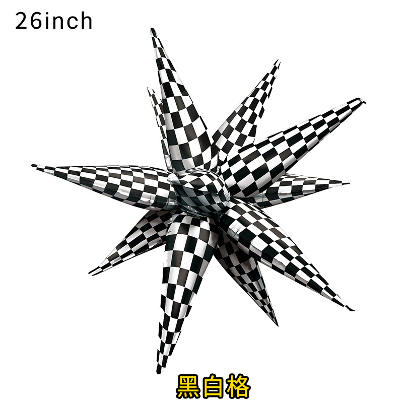 26 pulgadas explosión estrella impresión de globo patrón de vaca gota de agua papel de aluminio globo de película de aluminio decoración de fiesta de Navidad