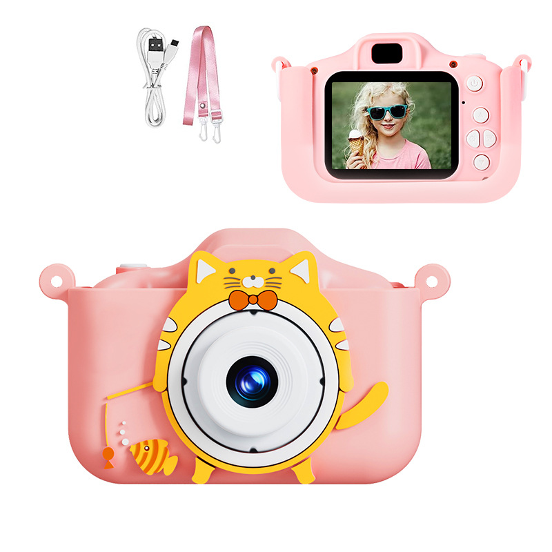 [Private model high-definition dual camera - kitten fishing fan] No card