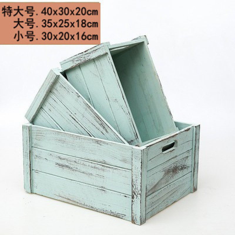 实木收纳木条箱复古装饰木箱木框箱超市陈列木箱子长方形木安金协|undefined