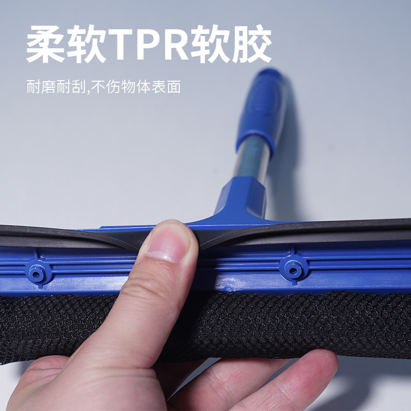 barra de acero inoxidable raspador de ventana multifuncional limpiador de vidrio artefacto doméstico limpiador de doble cara raspador de limpieza de vidrio raspador de ventana