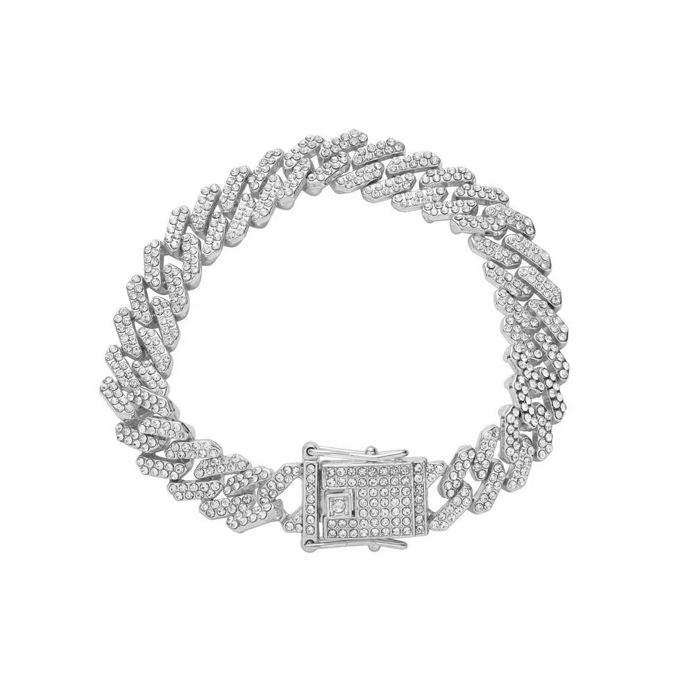 Fashion Geometric Alloy Metal Diamond Gemstone Bracelets