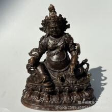 古玩合金铜藏传桌面密宗观音鎏金佛像摆件供奉神像文玩菩萨铜器