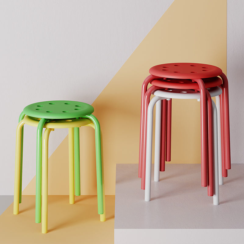 塑料加厚圆凳客厅套凳批发餐厅凳圆凳方凳外贸便塑料椅凳子塑料凳
