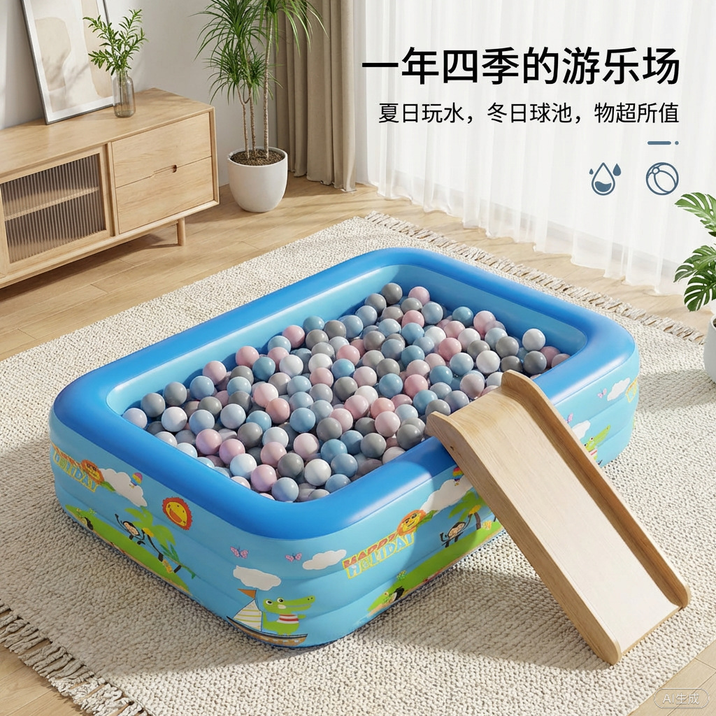 Inflatable travel swimming pool, marine toy, ball pool 4