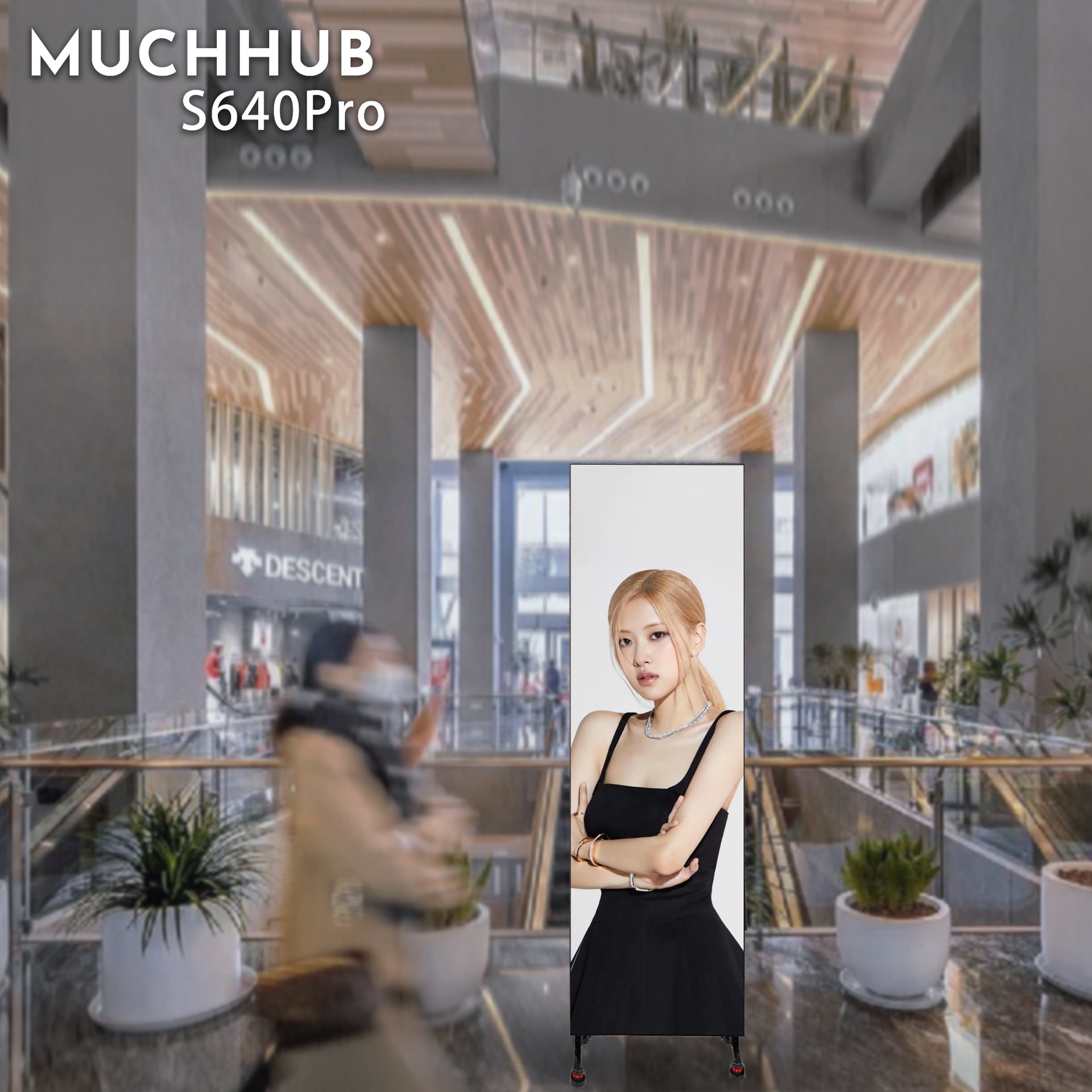 Personalizado LOGOP2.5P2P1.8 pantalla de póster LED boda vertical LED pantalla de publicidad móvil pantalla creativa HD