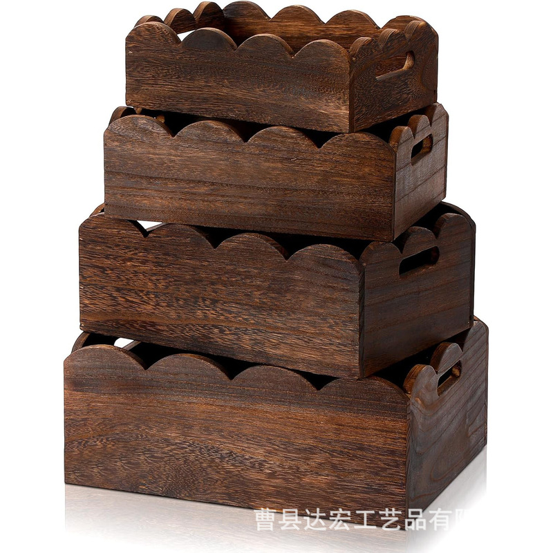 Wooden Balcony Planting Flower Pots, Home Vegetable Planting Containers, Desktop Fruit Display Frames, Children's Toy Storage