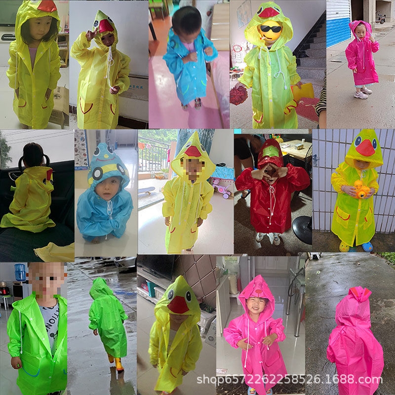 Impermeable para niños y niñas kindergarten dibujos animados impermeable poncho lindo Cabo mochila Escuela Primaria estudiante ropa de lluvia