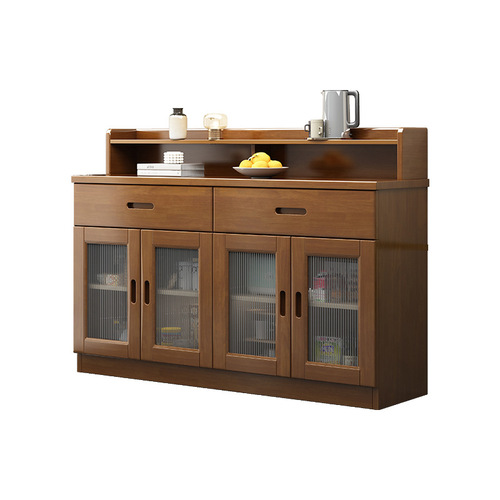 Chinese solid wood sideboard wine cabinet simple modern home restaurant multi-functional storage tea cabinet storage cupboard
