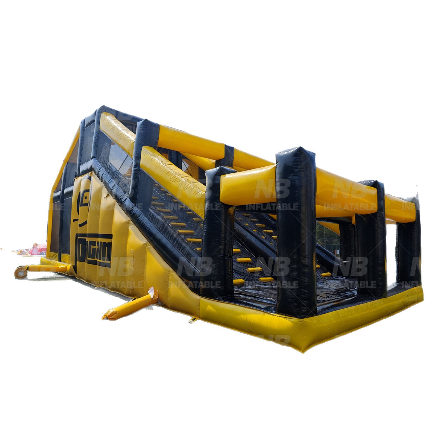 inflables traviesos castillo parque deslizante al aire libre trampolín barreras para pasar el centro comercial establecimiento de actividades para niños