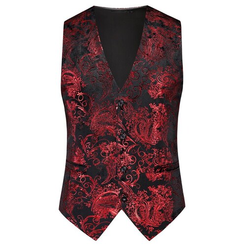 Men's suit vest Korean style fashionable slim fit casual gold-plated vest backless top