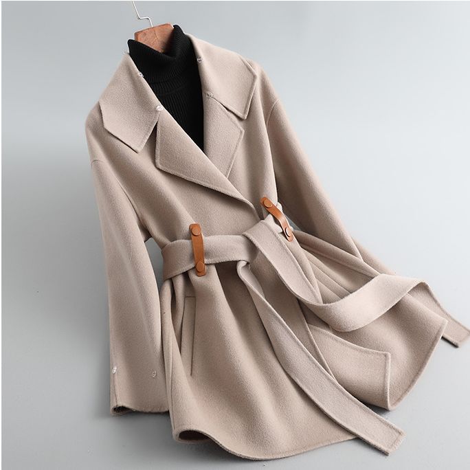 Women's Clothing Autumn And Winter New Style Fox Fur Collar Gao Rui Double Faced Cashmere Coat Women's Medium And Long Wool Double Faced Wool Coat_voghion.com