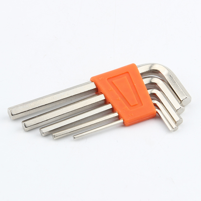 五金工具配件套装内六角扳手组套23456塑夹扣45号热处理镀镍