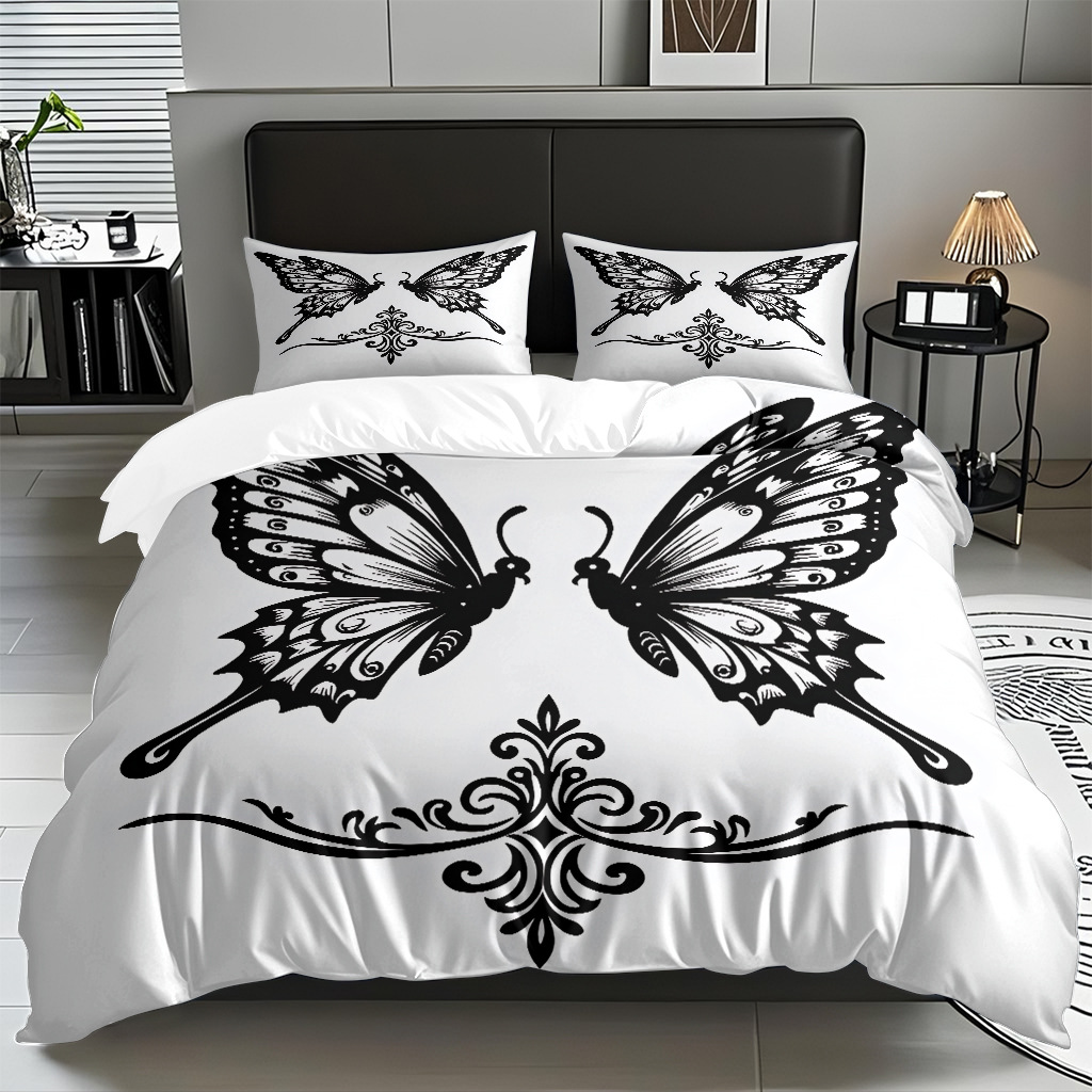 Butterfly series digital print edredón comercio electrónico transfronterizo preferido fuente fábrica adaptada modo TEMU / JIT