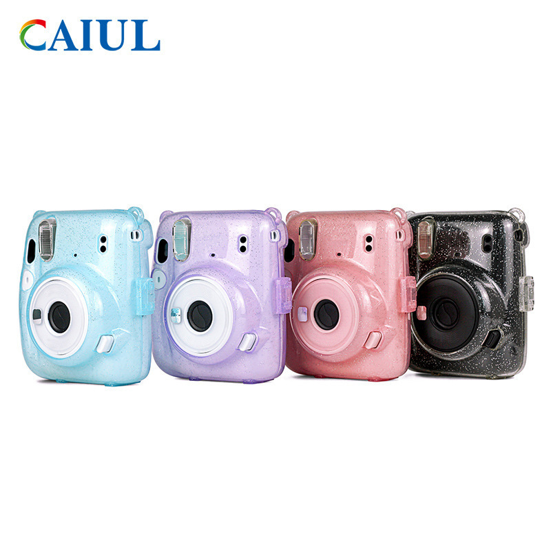 For Polaroid instax mini11 transparent storage shell wholesale pvc glitter shell protective cover anti-scratch fall For Polaroid instax mini11 transparent storage shell wholesale pvc glitter shell protective cover anti-scratch fall