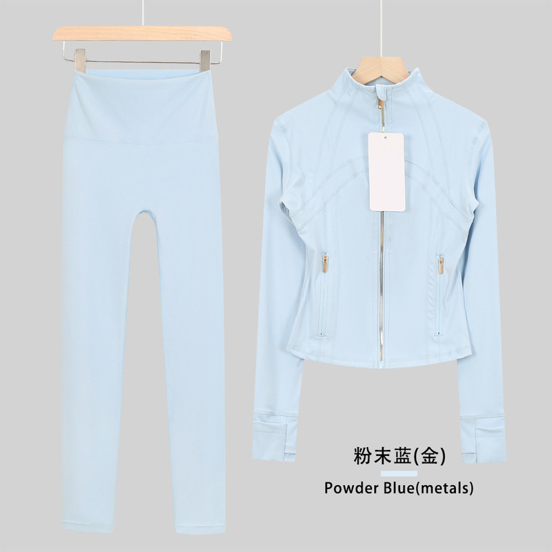 LULULACIE九分短款立领夹克运动套装DF外套上衣长袖女健身瑜伽服|undefined